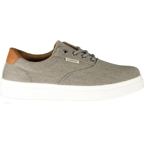 Grauer Polyester-Sneaker mit Kontrastdetails , Herren, Größe: 41 EU - Carrera - Modalova