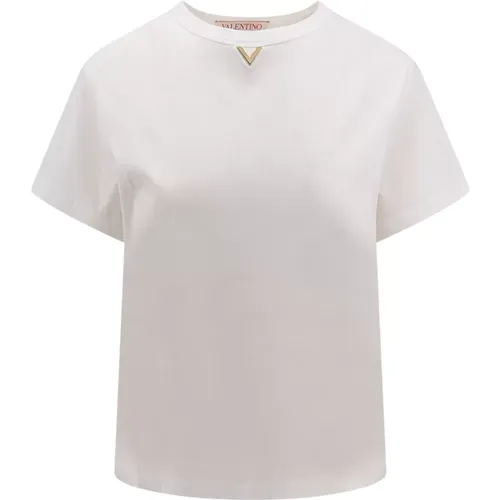 Weißes Crew-Neck T-Shirt Valentino - Valentino - Modalova