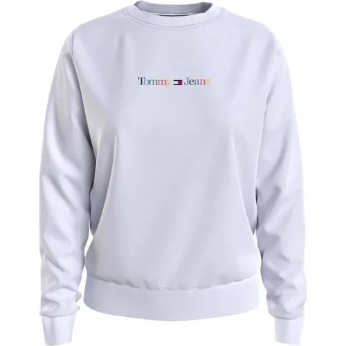 Serif Tommy Jeans Sweatshirt , female, Sizes: XS - Tommy Hilfiger - Modalova