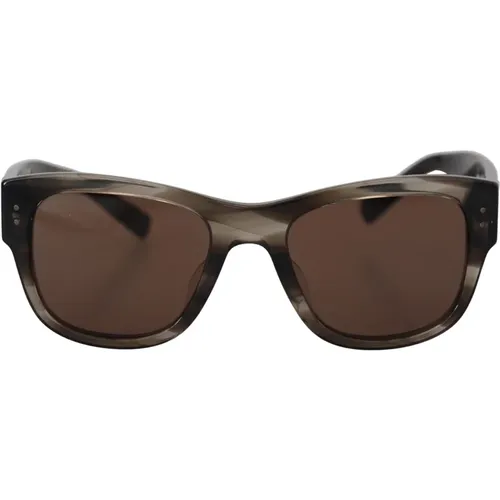 Braune Acetat Quadratische Sonnenbrille Dg338F - Dolce & Gabbana - Modalova