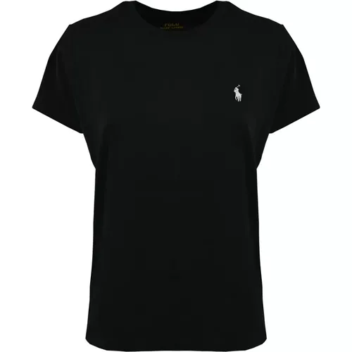 Schwarzes Logo T-Shirt für Damen , Damen, Größe: L - Ralph Lauren - Modalova