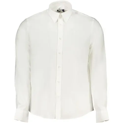 Weißes Baumwollhemd, Langarm, Regular Fit , Herren, Größe: 2XL - North Sails - Modalova