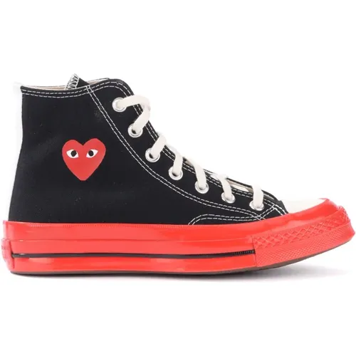 High Top Chuck Taylor All Star Sneakers in and Red , female, Sizes: 4 UK, 5 UK, 3 UK - Comme des Garçons Play - Modalova