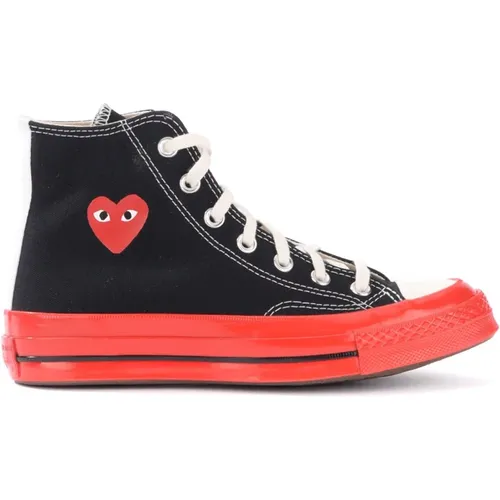 High Top Chuck Taylor All Star Sneakers in and Red , female, Sizes: 4 UK, 5 UK, 5 1/2 UK, 3 UK - Comme des Garçons Play - Modalova