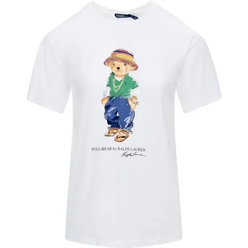 Polo Bear Jersey T-shirt , female, Sizes: S, 2XS, L, XS - Ralph Lauren - Modalova