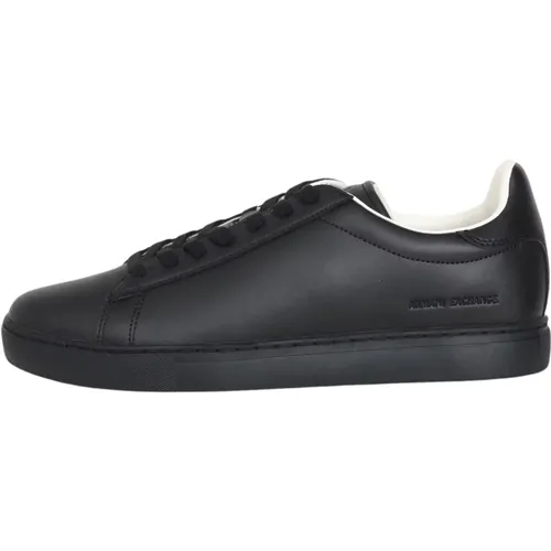 Schwarze lässige Sneakers mit niedrigem Profil und Logo , Herren, Größe: 41 EU - Armani Exchange - Modalova