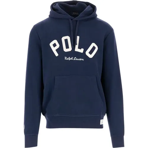 Navy Hoodie mit Logo-Details , Herren, Größe: L - Polo Ralph Lauren - Modalova