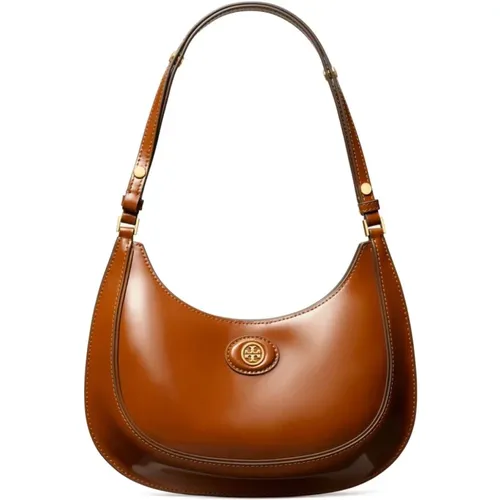 Chic Leather Shoulder Bag with Logo , female, Sizes: ONE SIZE - TORY BURCH - Modalova