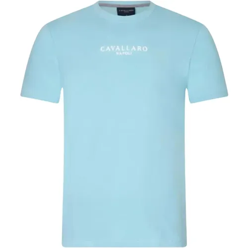 Blaues Mandrio Tee T-Shirt , Herren, Größe: 2XL - Cavallaro - Modalova