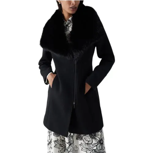 Elegant Winter Coat with Faux Fur Collar , female, Sizes: XL, XS, M, L, S - Salsa - Modalova