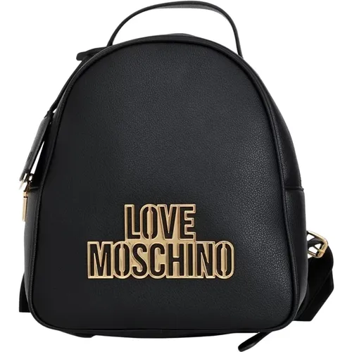 Schwarzer Damenrucksack stilvoll und praktisch , Damen, Größe: ONE Size - Love Moschino - Modalova