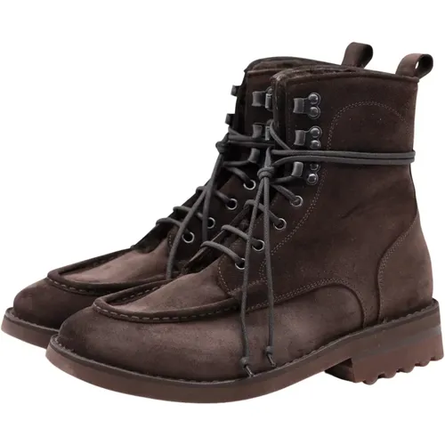 Lederboots Lace-up , male, Sizes: 11 UK, 9 UK, 8 UK, 6 UK - Elia Maurizi - Modalova