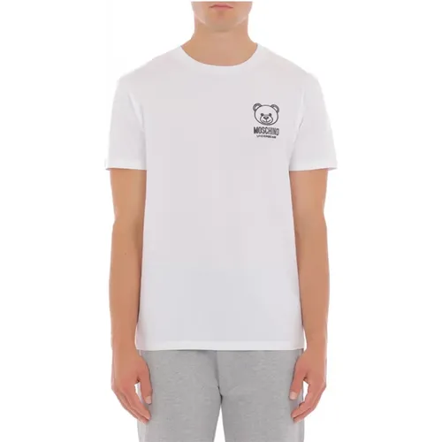 Weißes T-Shirt und Polo-Set , Herren, Größe: M - Love Moschino - Modalova