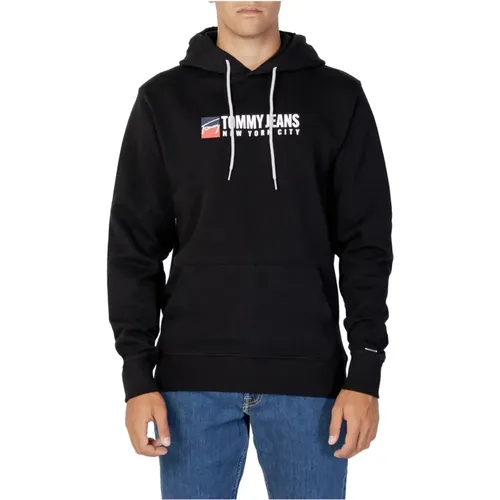 Mens Printed Hooded Sweatshirt in , male, Sizes: XS - Tommy Jeans - Modalova