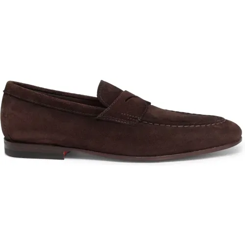 Herren Wildleder Pennyloafer - Santoni - Modalova