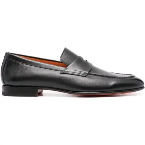 Mocassini in pelle , male, Sizes: 7 1/2 UK - Santoni - Modalova