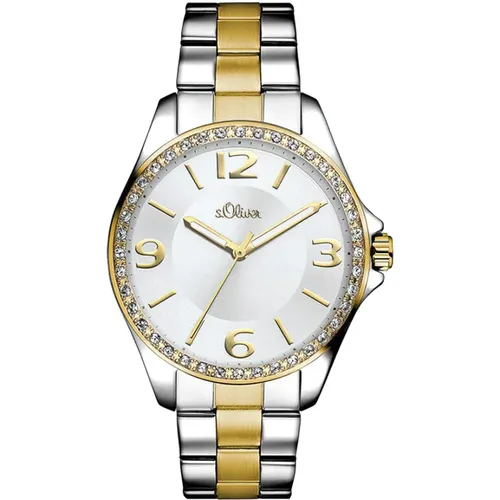 Elegant Stainless Steel Bracelet Watch , female, Sizes: ONE SIZE - s.Oliver - Modalova