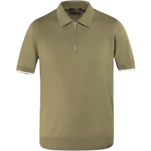 Polo-Shirt mit Reißverschluss aus Baumwolle , Herren, Größe: 3XL - Moorer - Modalova