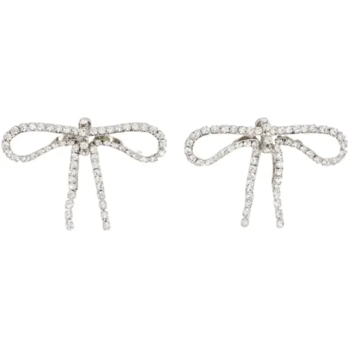 Sparkling Crystal Ribbon Earrings , female, Sizes: ONE SIZE - Balenciaga - Modalova