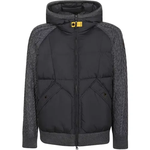 Gepolsterte Jacke mit Zopfmusterärmeln , Herren, Größe: 2XL - Parajumpers - Modalova