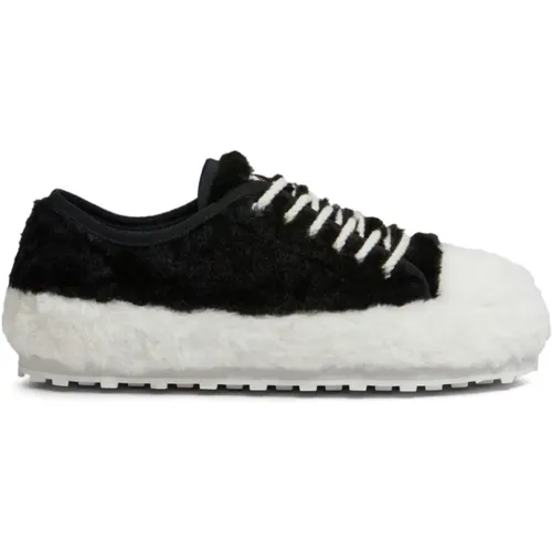 Weiße Sneakers Teddy Shearling Bicolor - Marni - Modalova