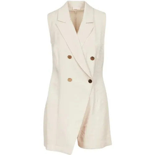 Double-Breasted Twill Suit , female, Sizes: M - Liu Jo - Modalova