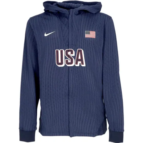 USA Basketball Zip Hood Sweatshirt , Herren, Größe: XL - Nike - Modalova