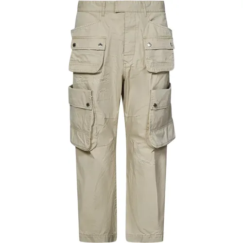 Men's Clothing Trousers Beige Ss24 , male, Sizes: XL, M, XS, S, L - Dsquared2 - Modalova