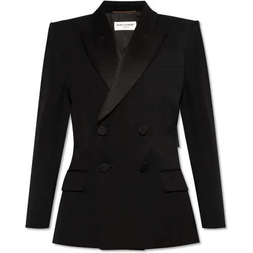 Wool blazer , female, Sizes: 2XL - Saint Laurent - Modalova