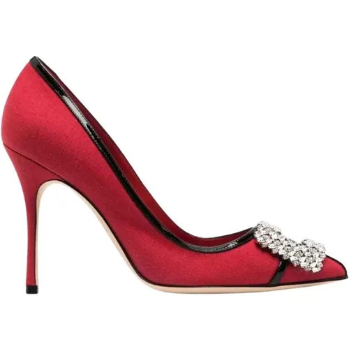 Tuberian heels with crystal buckle , female, Sizes: 7 UK - Manolo Blahnik - Modalova