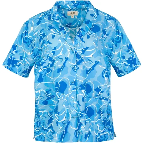 Oversized Short Sleeve Tshirt with Pool Water Print , female, Sizes: M, XS, S, L - Jaaf - Modalova
