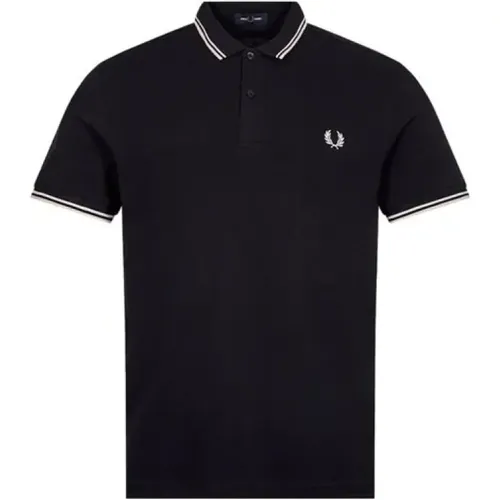 Classic Cotton Polo with Double Stripe , male, Sizes: XL - Fred Perry - Modalova