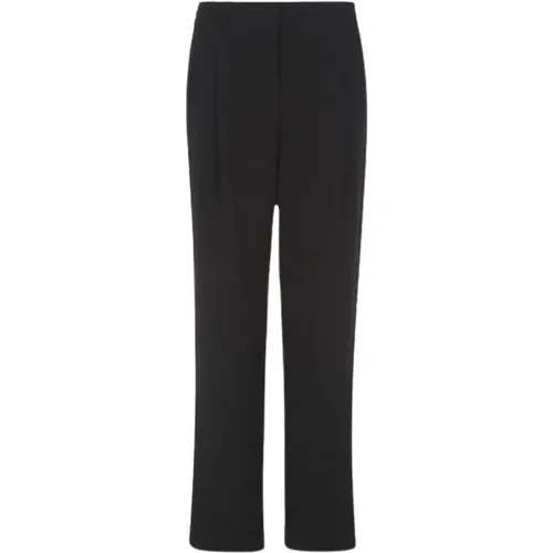 Straight Trousers with Soft Front Pleat , female, Sizes: 2XS, S - Giorgio Armani - Modalova