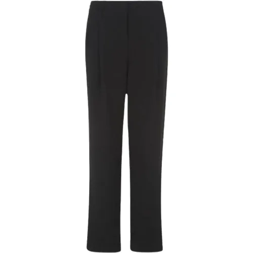 Straight Trousers with Soft Front Pleat , female, Sizes: XS, 2XS, S - Giorgio Armani - Modalova