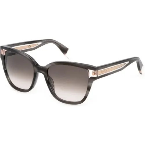 Graue Plastik Damen Sonnenbrille - Furla - Modalova