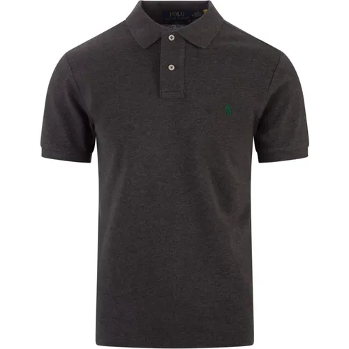 Heather Polo Shirt Grey Cotton Piqué , male, Sizes: 2XL, L, XL - Ralph Lauren - Modalova