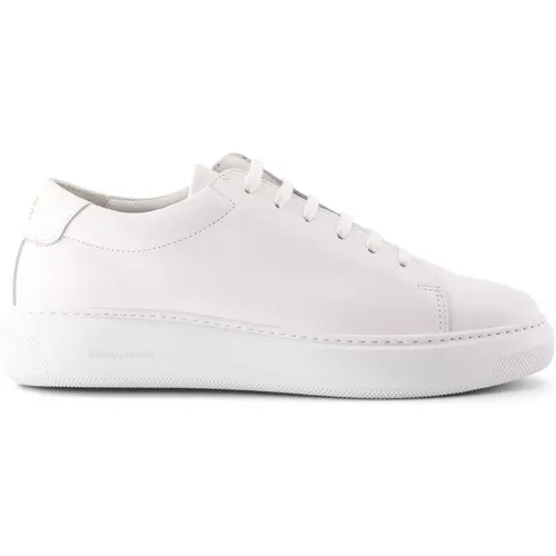 Handgefertigte Weiße Monochrome Sneakers , Damen, Größe: 39 EU - National Standard - Modalova