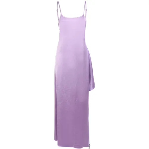 Lila Kleid mit Verstellbaren Trägern , Damen, Größe: XS - JW Anderson - Modalova