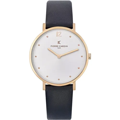 Elegant Rose Gold Leather Strap Watch - Pierre Cardin - Modalova