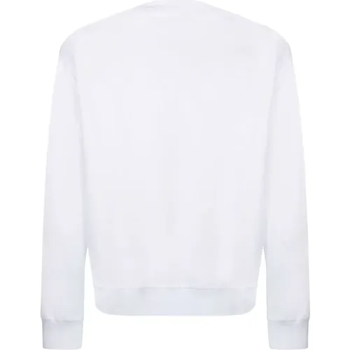 Weißes Logo-Print-Sweatshirt , Herren, Größe: XL - Dsquared2 - Modalova