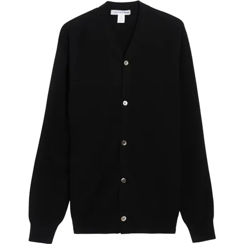 Schwarze Cardigan-Pullover mit Knopfverschluss , Herren, Größe: M - Comme des Garçons - Modalova