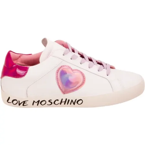 Sneakerd.casse25 Weiße Sneakers , Damen, Größe: 39 EU - Love Moschino - Modalova