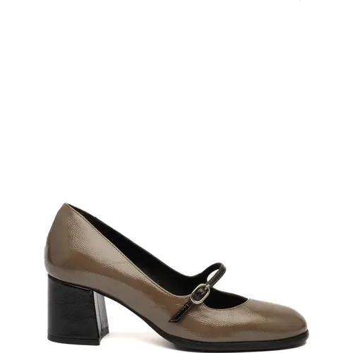 Braune Lackleder Pumps , Damen, Größe: 41 EU - L'ARIANNA - Modalova