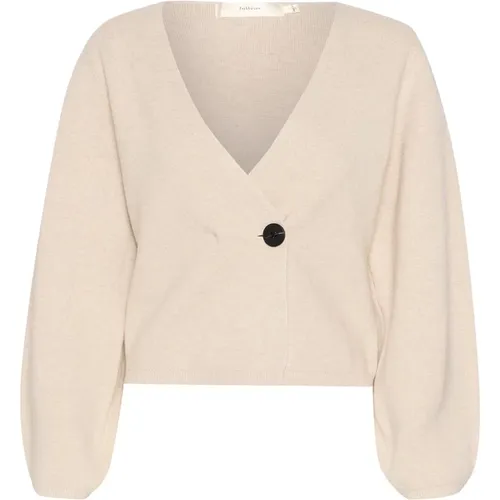 Soft Knit Cardigan with Puff Sleeves , female, Sizes: M, XS, 2XL, S, L, XL - InWear - Modalova