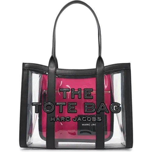 Klare Mittelgroße Tote Tasche mit Leder-Finish , Damen, Größe: ONE Size - Marc Jacobs - Modalova