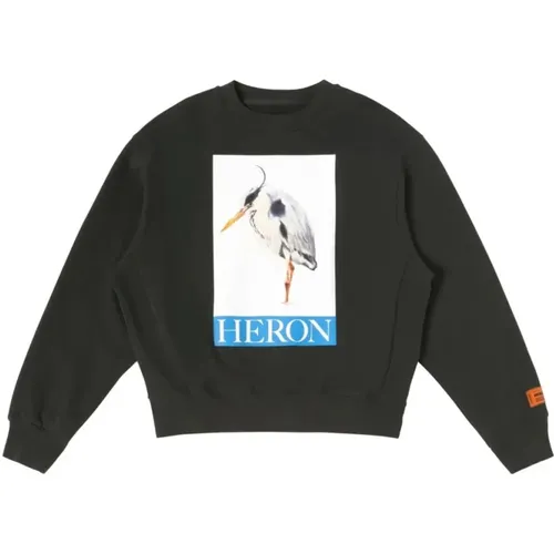 Heron bird crewneck sweater , male, Sizes: L, XL, 2XL, S - Heron Preston - Modalova