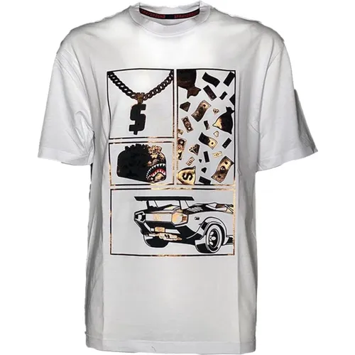 Graphic Be Rich Short Sleeve T-Shirt , male, Sizes: L, XL - Sprayground - Modalova