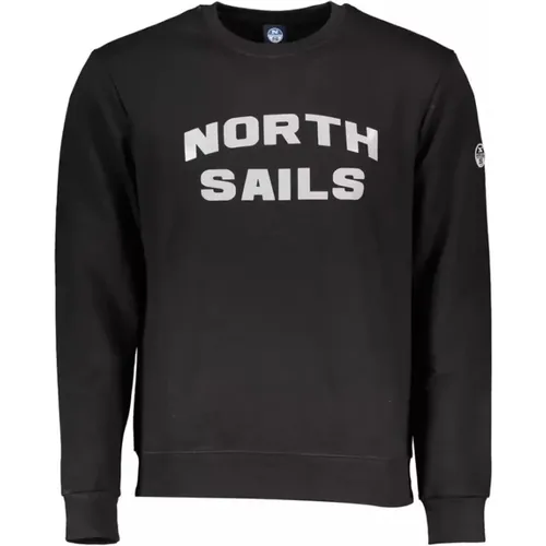 Schwarzer Crewneck-Sweatshirt mit Druck - North Sails - Modalova