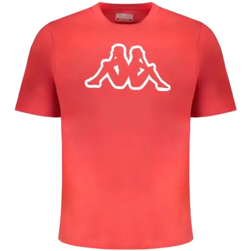 Rotes Baumwoll-T-Shirt , Herren, Größe: XL - Kappa - Modalova