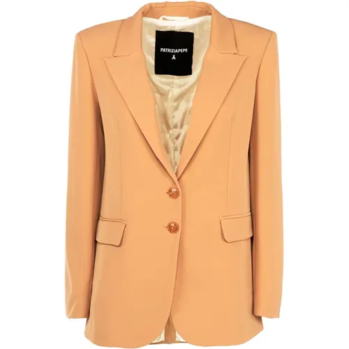 Eleganter Langer Beiger Blazer - PATRIZIA PEPE - Modalova